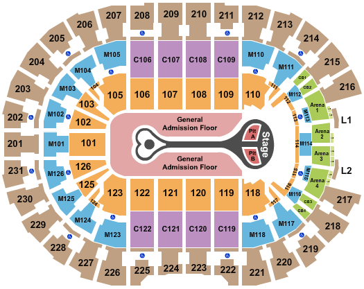 Rocket Arena Benson Boone Seating Chart